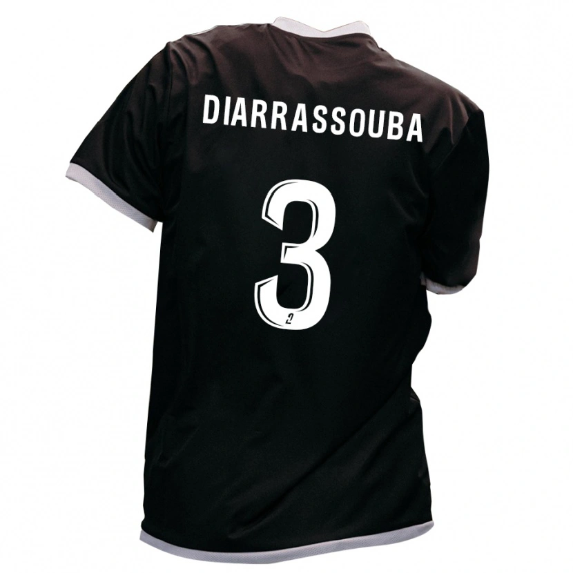 Danxen Kinder Corneille Diarrassouba #3 Schwarz Gold Auswärtstrikot Trikot 2025/26 T-Shirt