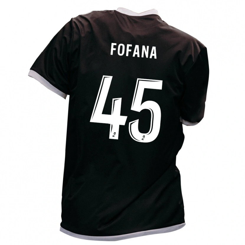 Danxen Kinder Ibrahim Fofana #45 Schwarz Gold Auswärtstrikot Trikot 2025/26 T-Shirt