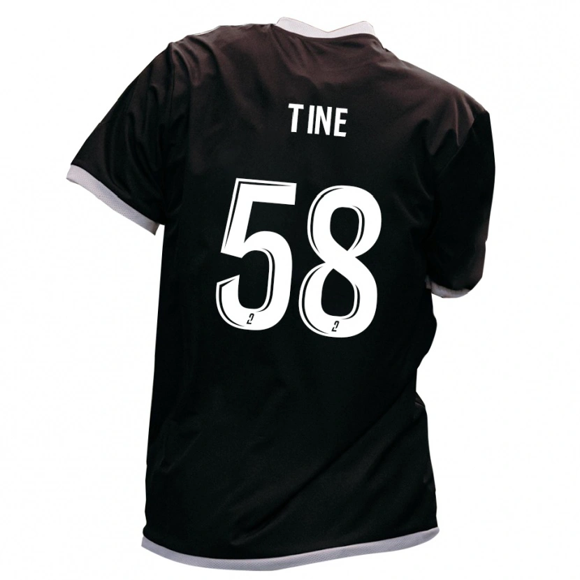 Danxen Kinder Mactar Tine #58 Schwarz Gold Auswärtstrikot Trikot 2025/26 T-Shirt
