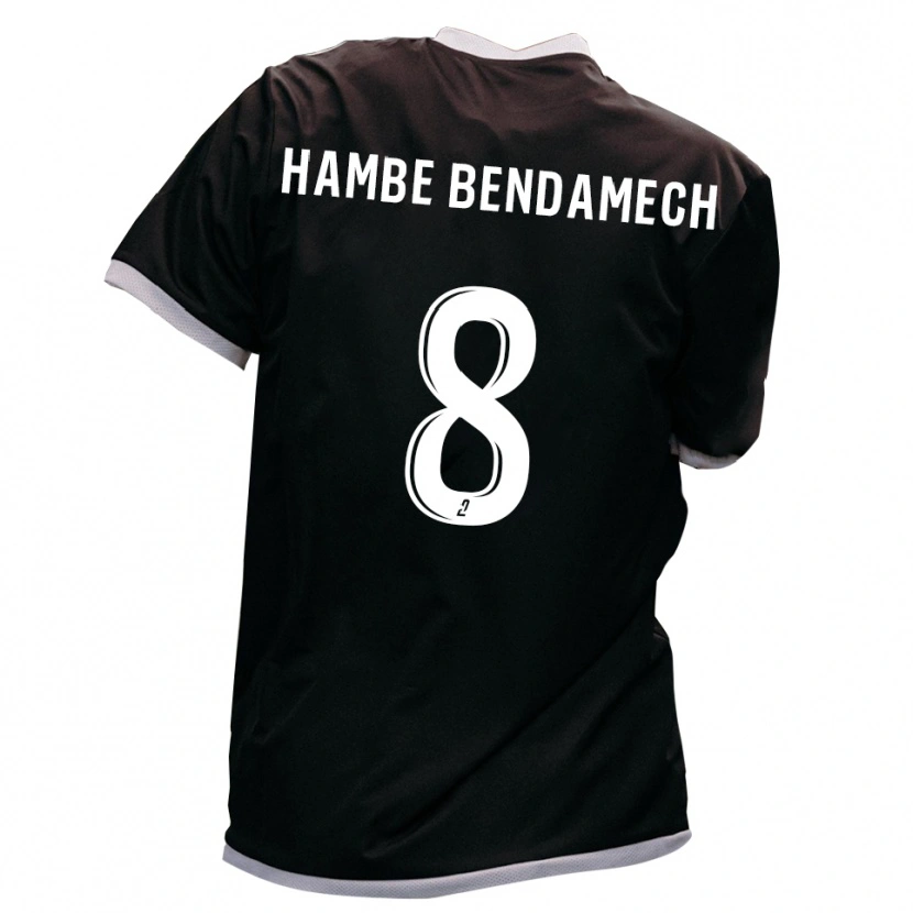 Danxen Kinder Liam Hambe Bendamech #8 Schwarz Gold Auswärtstrikot Trikot 2025/26 T-Shirt
