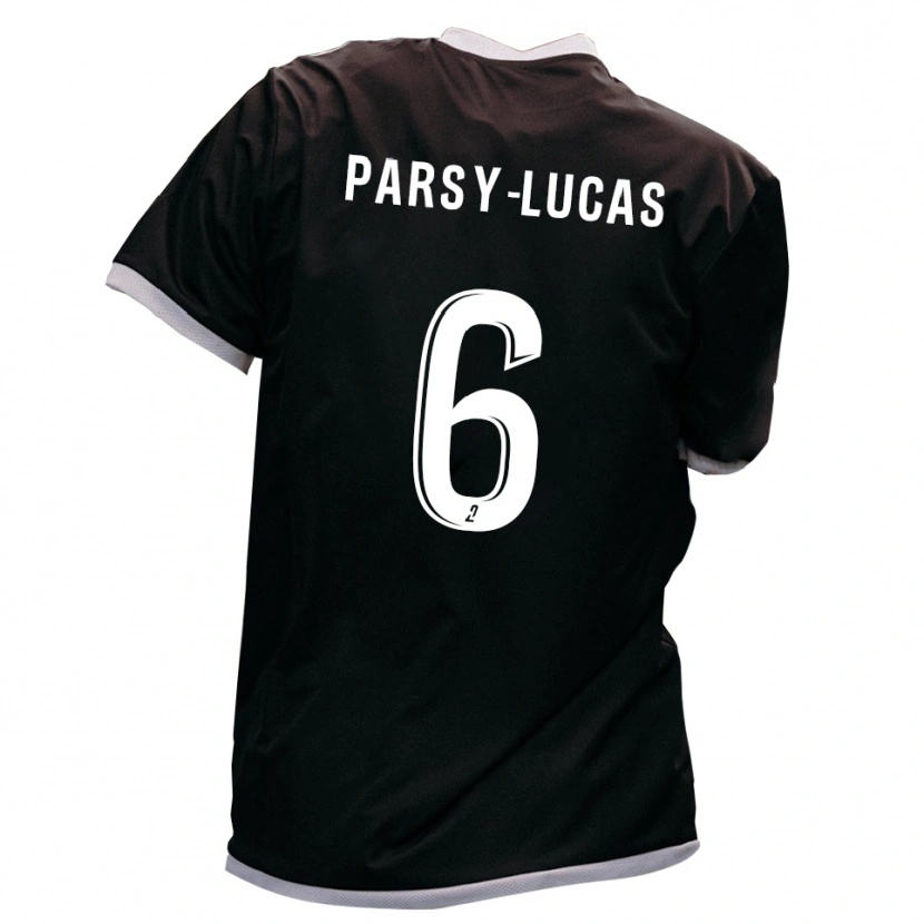 Danxen Kinder Andréa Parsy-Lucas #6 Schwarz Gold Auswärtstrikot Trikot 2025/26 T-Shirt
