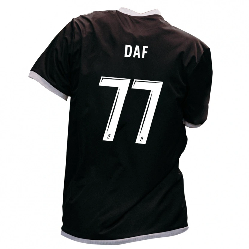 Danxen Kinder Ilan Daf #77 Schwarz Gold Auswärtstrikot Trikot 2025/26 T-Shirt