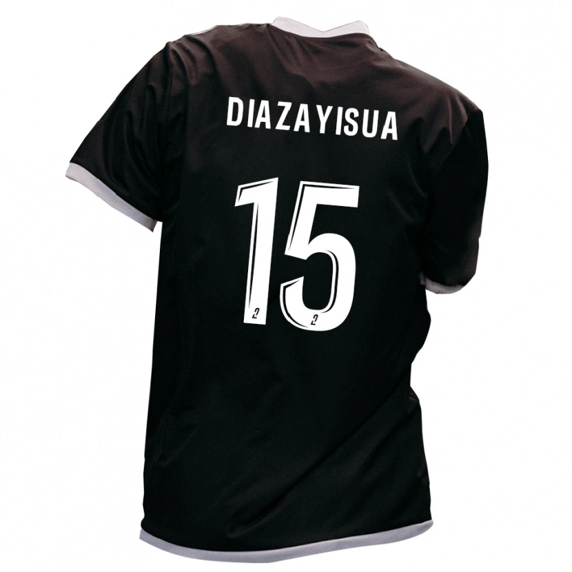 Danxen Kinder David Diazayisua Mamona #15 Schwarz Gold Auswärtstrikot Trikot 2025/26 T-Shirt