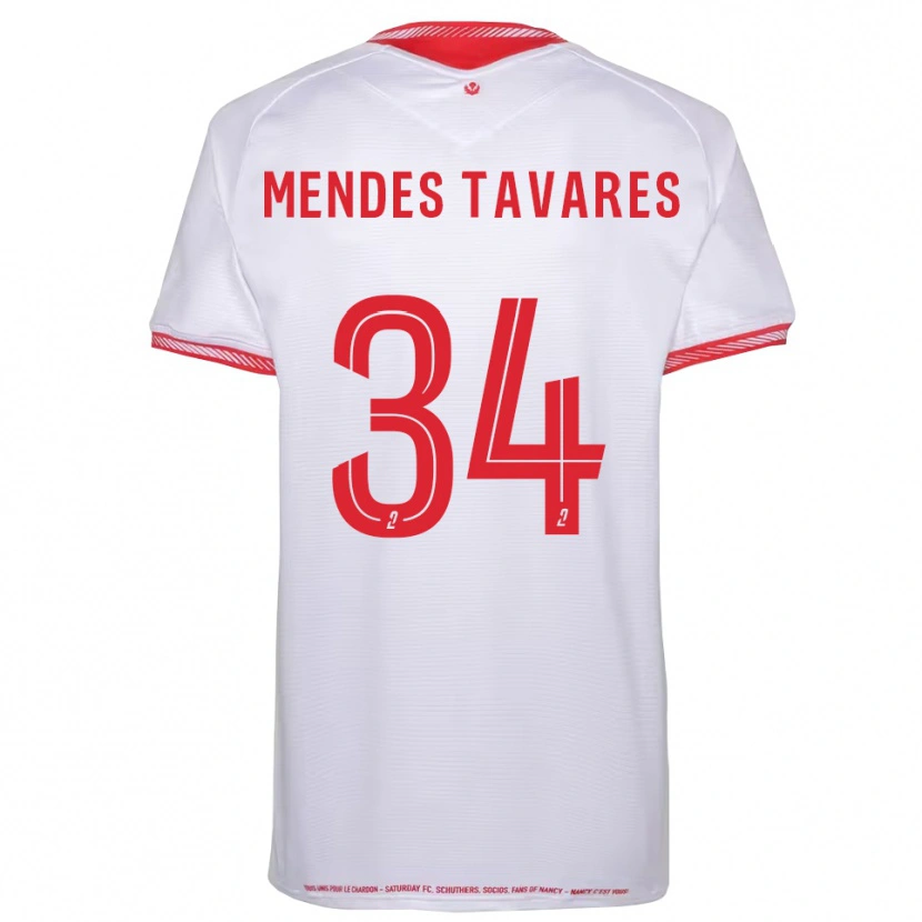 Danxen Kinder Carlos Mendes Tavares #34 Schwarz Rot Auswärtstrikot Trikot 2025/26 T-Shirt