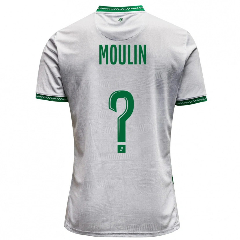 Danxen Kinder Noah Moulin #0 Weiß Grün Auswärtstrikot Trikot 2025/26 T-Shirt