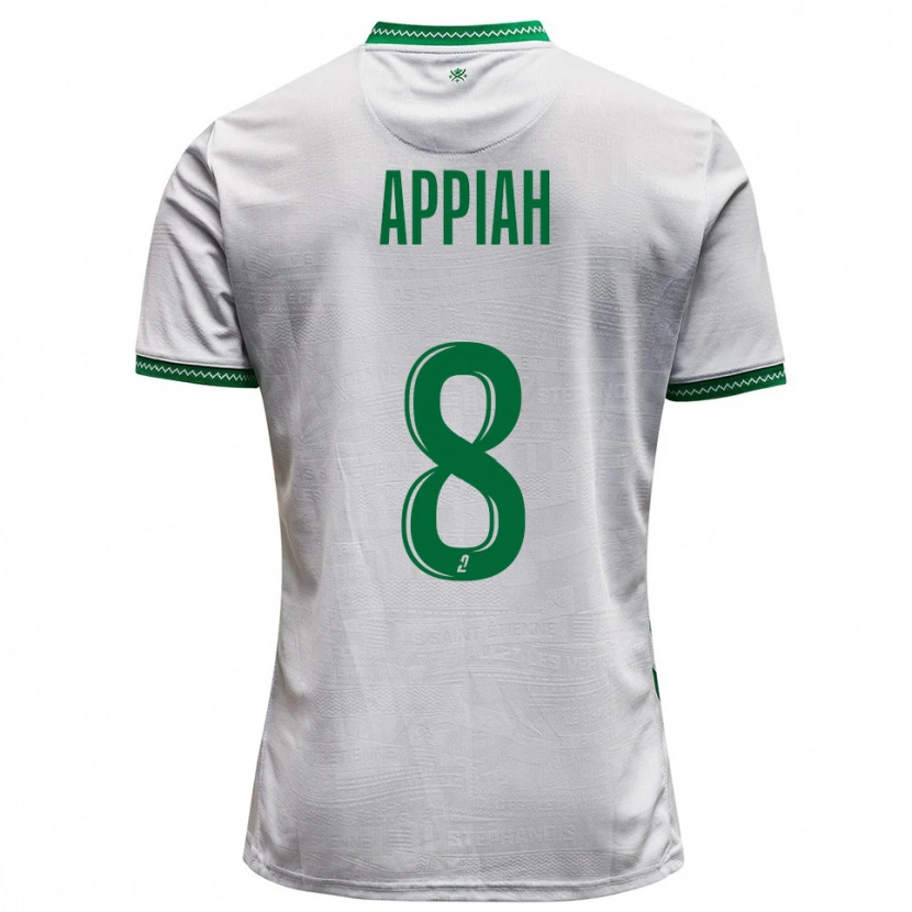 Danxen Kinder Dennis Appiah #8 Weiß Grün Auswärtstrikot Trikot 2025/26 T-Shirt