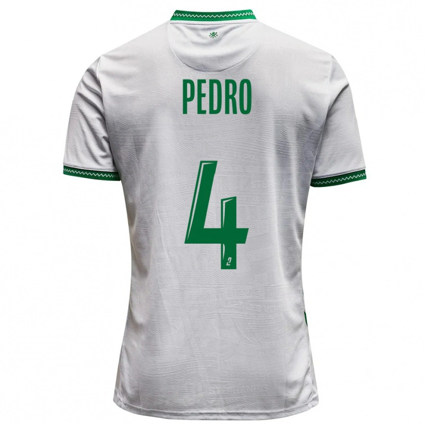 Danxen Kinder Kévin Pedro #4 Weiß Grün Auswärtstrikot Trikot 2025/26 T-Shirt