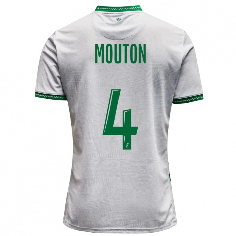 Danxen Kinder Nathan Mouton #4 Weiß Grün Auswärtstrikot Trikot 2025/26 T-Shirt