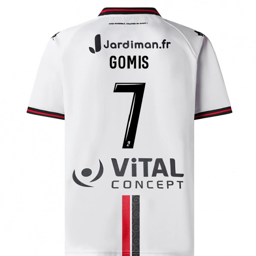 Danxen Kinder Donatien Gomis #7 Weiß Rot Auswärtstrikot Trikot 2025/26 T-Shirt
