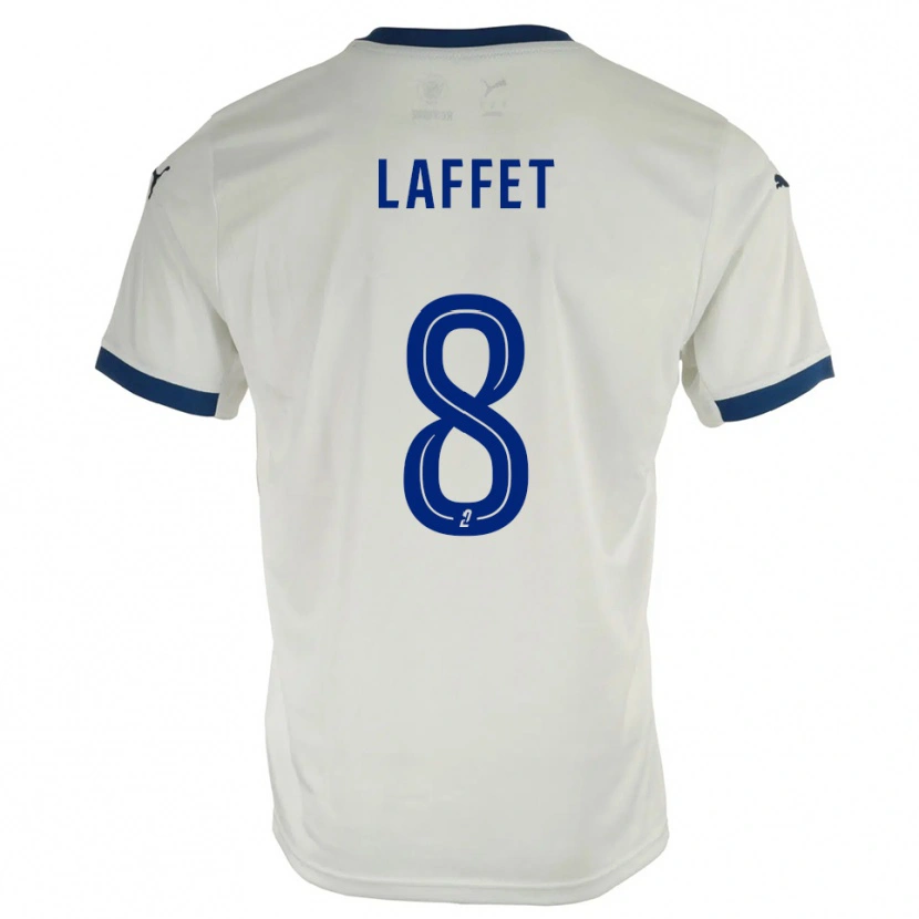 Danxen Kinder Yves Laffet #8 Weiß Blau Auswärtstrikot Trikot 2025/26 T-Shirt