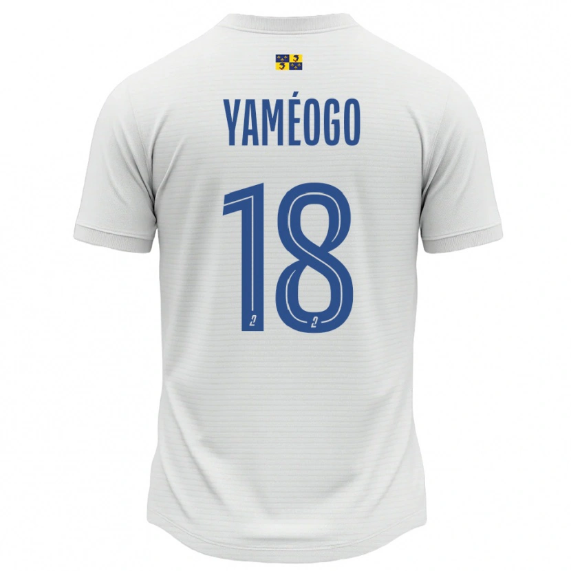 Danxen Kinder Bachirou Yaméogo #18 Weiß Blau Auswärtstrikot Trikot 2025/26 T-Shirt