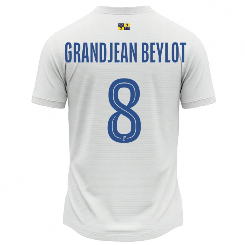 Danxen Kinder Louise Grandjean Beylot #8 Weiß Blau Auswärtstrikot Trikot 2025/26 T-Shirt