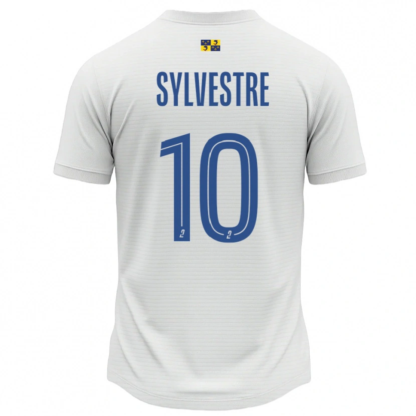 Danxen Kinder Eddy Sylvestre #10 Weiß Blau Auswärtstrikot Trikot 2025/26 T-Shirt
