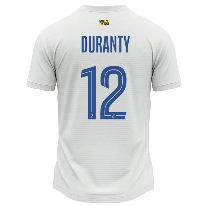 Danxen Kinder Audrey Duranty #12 Weiß Blau Auswärtstrikot Trikot 2025/26 T-Shirt