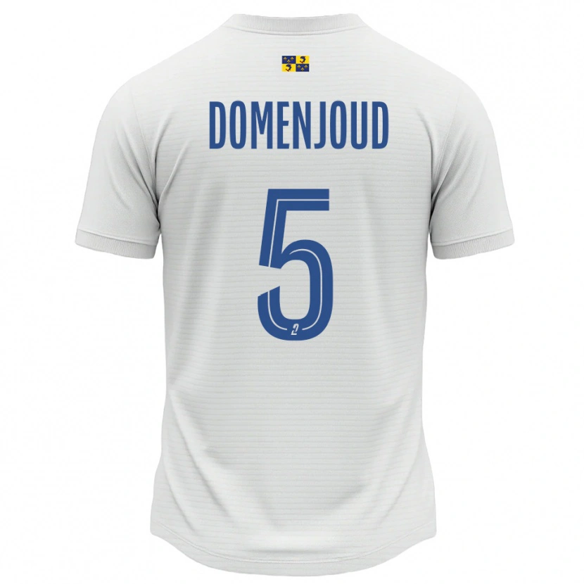 Danxen Kinder Elsa Domenjoud #5 Weiß Blau Auswärtstrikot Trikot 2025/26 T-Shirt