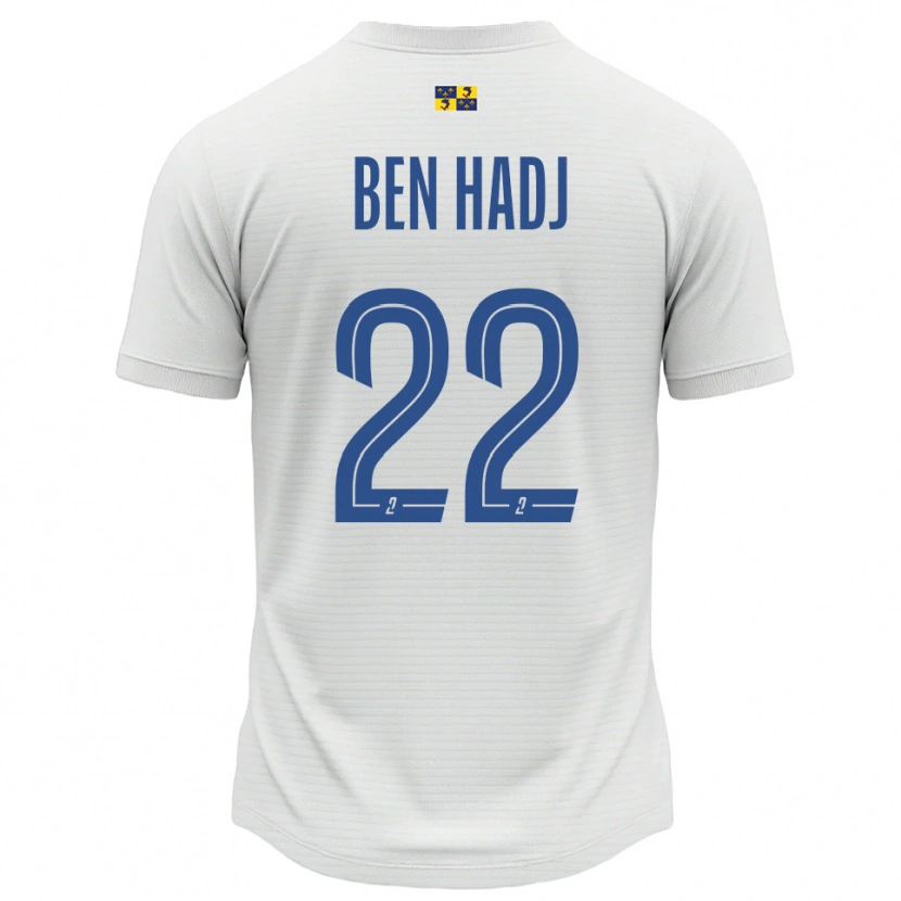 Danxen Kinder Yosra Ben Hadj #22 Weiß Blau Auswärtstrikot Trikot 2025/26 T-Shirt