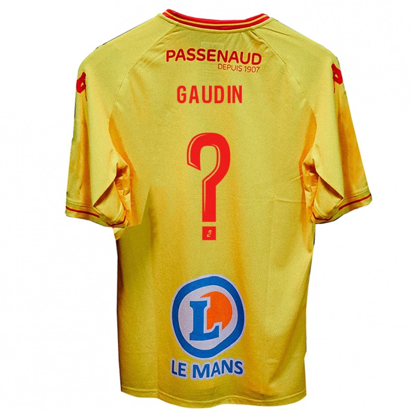 Danxen Kinder Mathis Gaudin #0 Gelb Auswärtstrikot Trikot 2025/26 T-Shirt