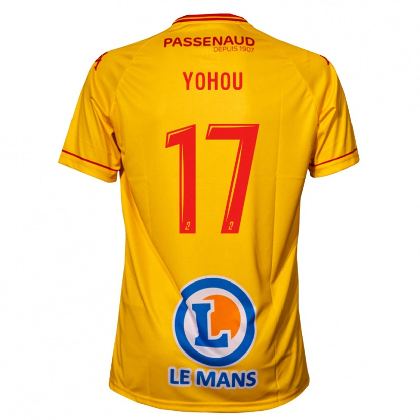 Danxen Kinder Samuel Yohou #17 Gelb Auswärtstrikot Trikot 2025/26 T-Shirt