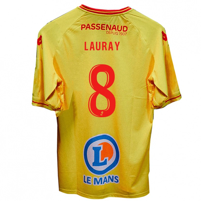 Danxen Kinder Alexandre Lauray #8 Gelb Auswärtstrikot Trikot 2025/26 T-Shirt