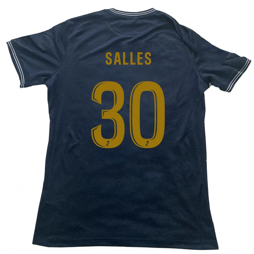 Danxen Kinder Esteban Salles #30 Marine Gold Auswärtstrikot Trikot 2025/26 T-Shirt