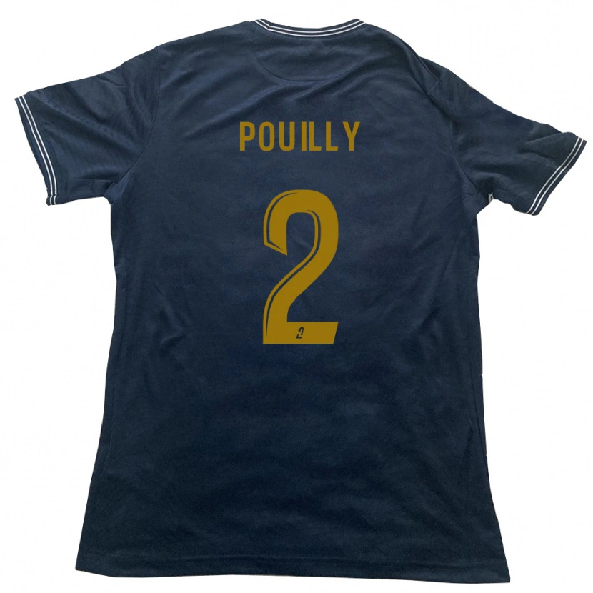 Danxen Kinder Tom Pouilly #2 Marine Gold Auswärtstrikot Trikot 2025/26 T-Shirt