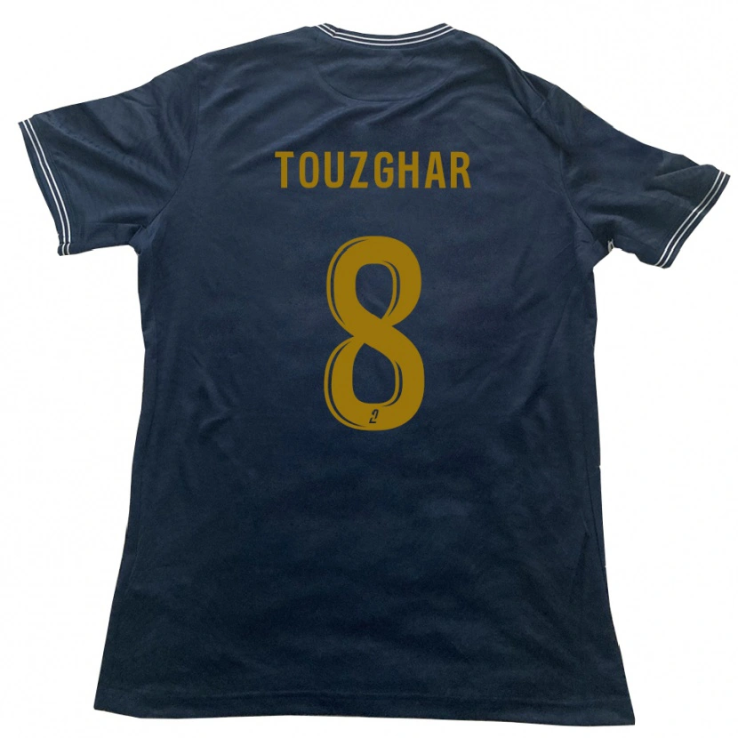 Danxen Kinder Rayan Touzghar #8 Marine Gold Auswärtstrikot Trikot 2025/26 T-Shirt