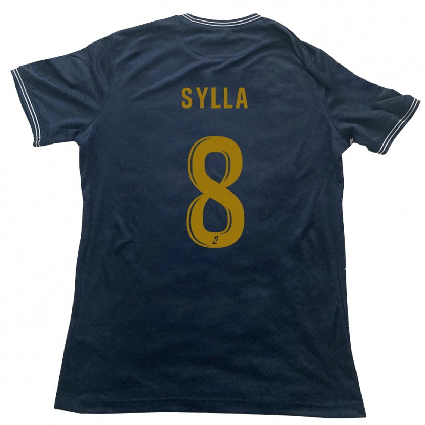 Danxen Kinder Khalifa Sylla #8 Marine Gold Auswärtstrikot Trikot 2025/26 T-Shirt