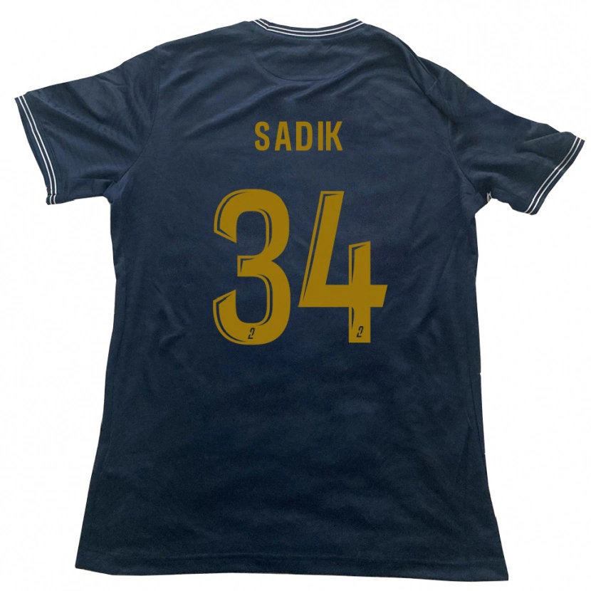 Danxen Kinder Omar Sadik #34 Marine Gold Auswärtstrikot Trikot 2025/26 T-Shirt
