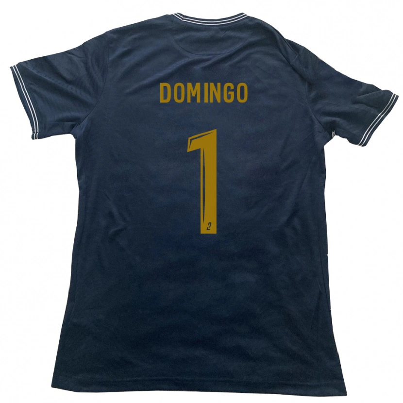 Danxen Kinder Ismaël Domingo #1 Marine Gold Auswärtstrikot Trikot 2025/26 T-Shirt