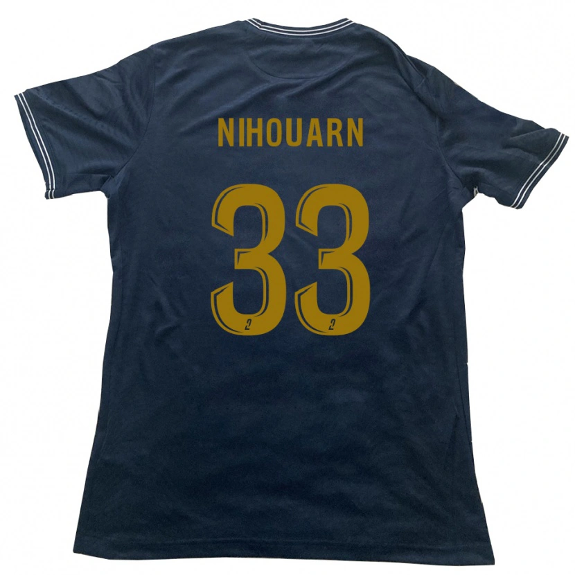 Danxen Kinder Titouan Nihouarn #33 Marine Gold Auswärtstrikot Trikot 2025/26 T-Shirt