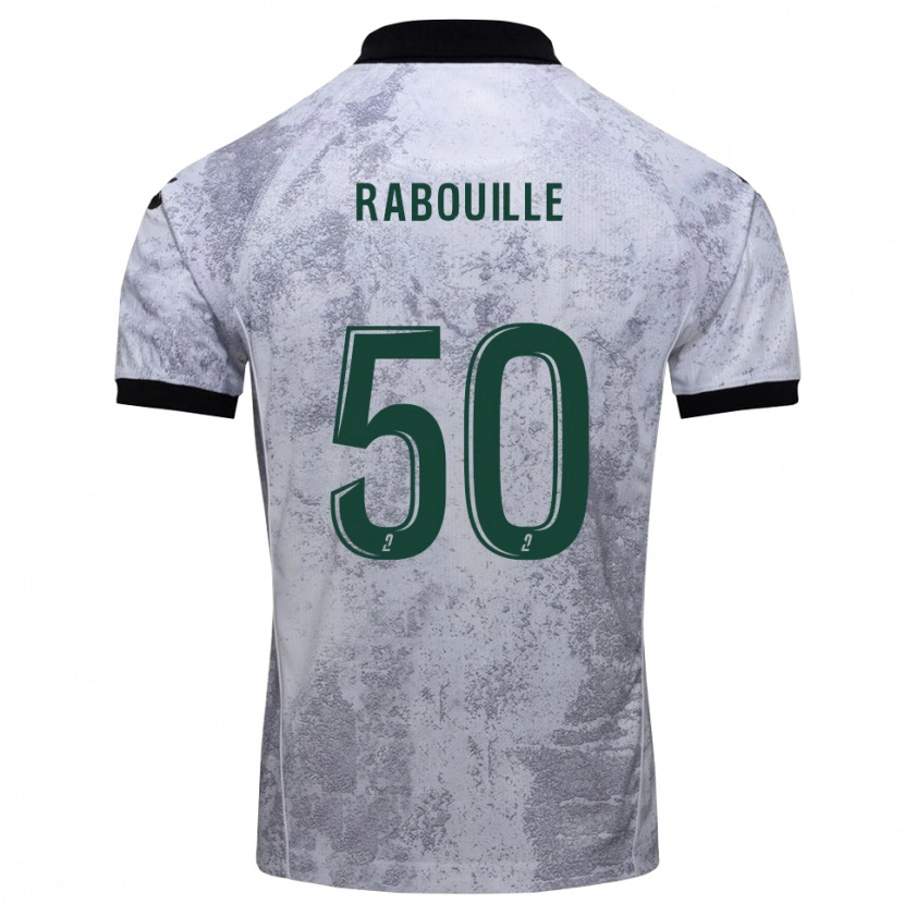 Danxen Kinder Valentin Rabouille #50 Weiß Schwarz Auswärtstrikot Trikot 2025/26 T-Shirt