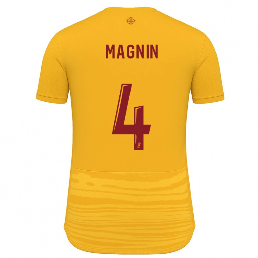 Danxen Kinder Mathis Magnin #4 Orange Burgunder Auswärtstrikot Trikot 2025/26 T-Shirt