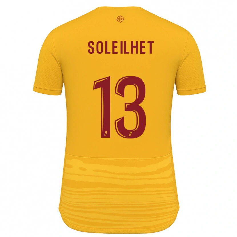 Danxen Kinder Alicia Soleilhet #13 Orange Burgunder Auswärtstrikot Trikot 2025/26 T-Shirt
