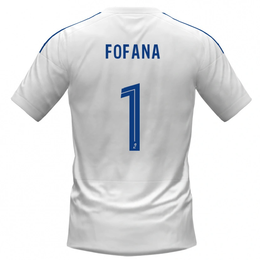Danxen Kinder Cheik Fofana #1 Weiß Blau Auswärtstrikot Trikot 2025/26 T-Shirt