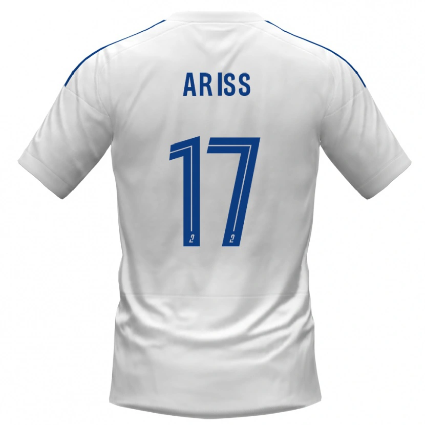 Danxen Kinder Zakaria Ariss #17 Weiß Blau Auswärtstrikot Trikot 2025/26 T-Shirt