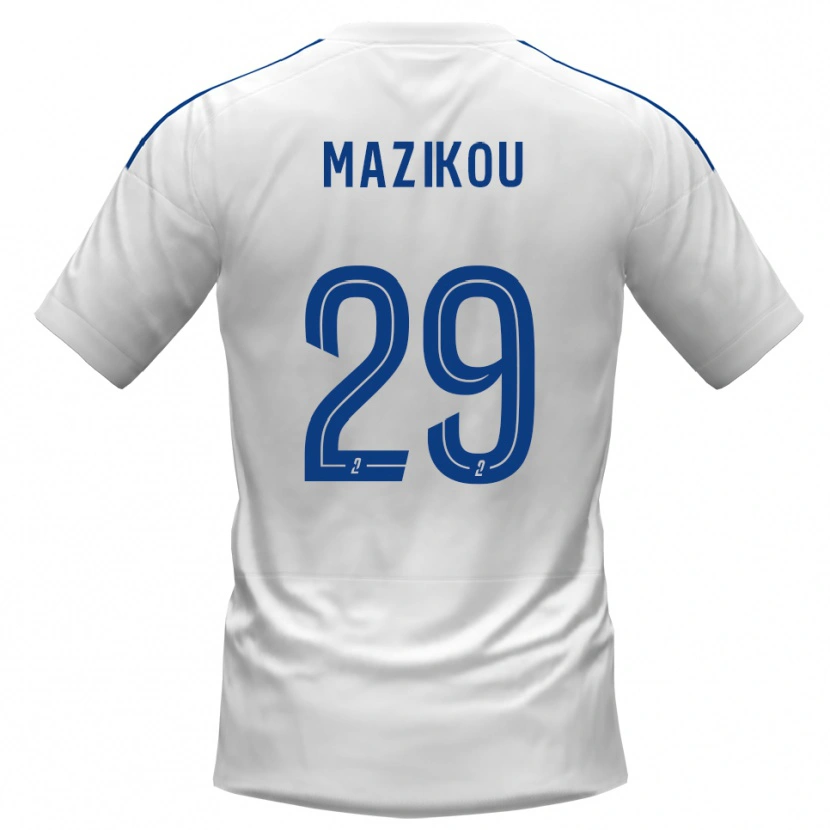 Danxen Kinder Steevy Mazikou #29 Weiß Blau Auswärtstrikot Trikot 2025/26 T-Shirt