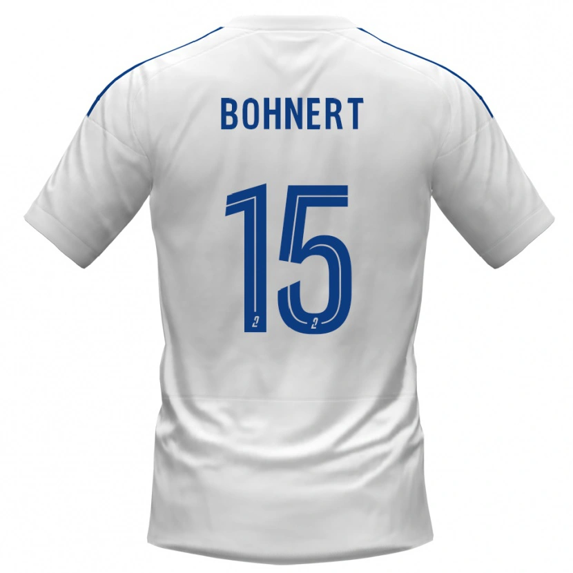 Danxen Kinder Florian Bohnert #15 Weiß Blau Auswärtstrikot Trikot 2025/26 T-Shirt