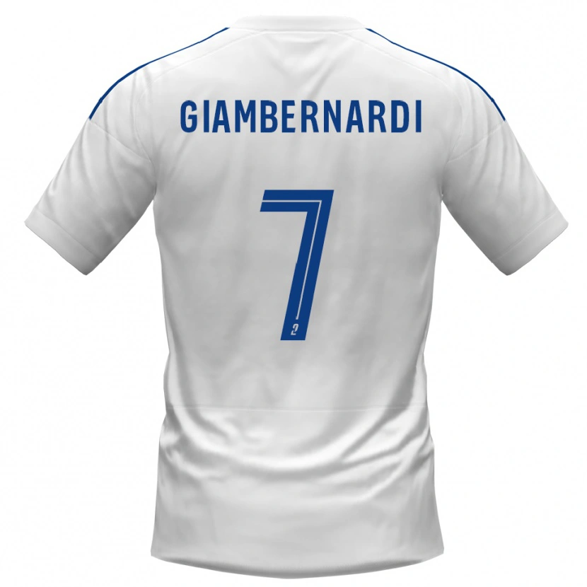 Danxen Kinder Anthony Giambernardi #7 Weiß Blau Auswärtstrikot Trikot 2025/26 T-Shirt