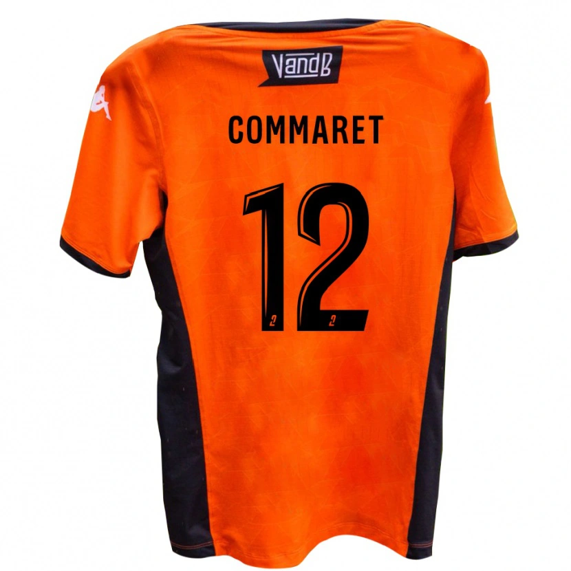 Danxen Kinder Mattéo Commaret #12 Weiß Schwarz Auswärtstrikot Trikot 2025/26 T-Shirt