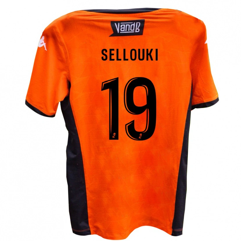 Danxen Kinder Malik Sellouki #19 Weiß Schwarz Auswärtstrikot Trikot 2025/26 T-Shirt