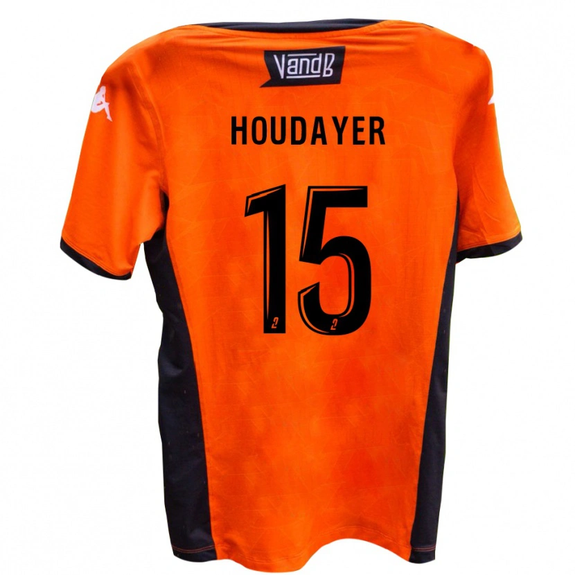 Danxen Kinder Mathys Houdayer #15 Weiß Schwarz Auswärtstrikot Trikot 2025/26 T-Shirt