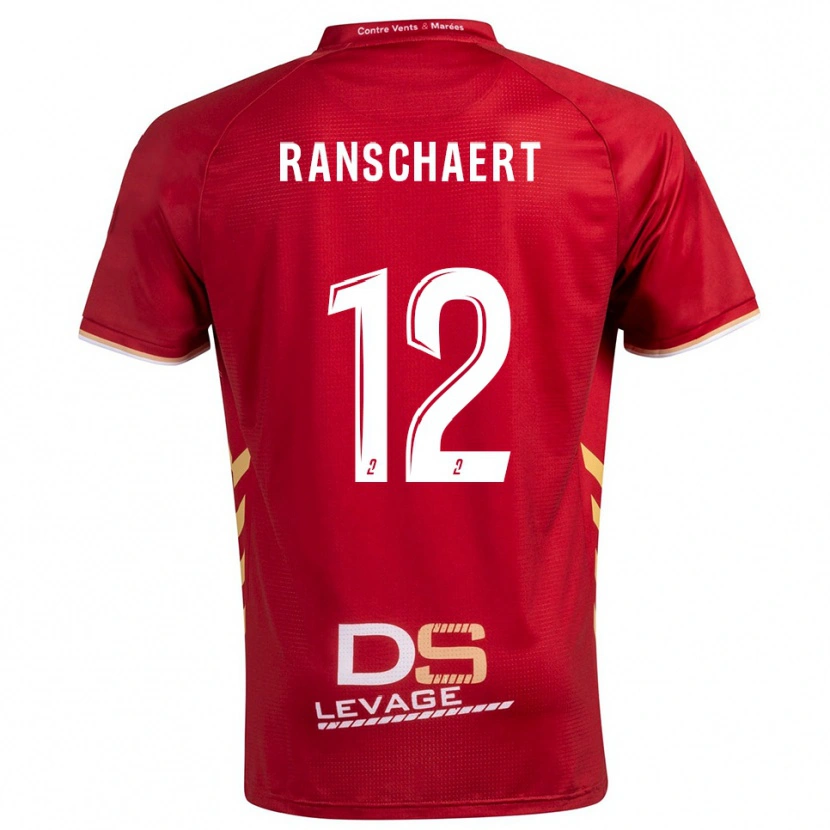 Danxen Kinder Rafael Ranschaert #12 Burgunder Gold Auswärtstrikot Trikot 2025/26 T-Shirt