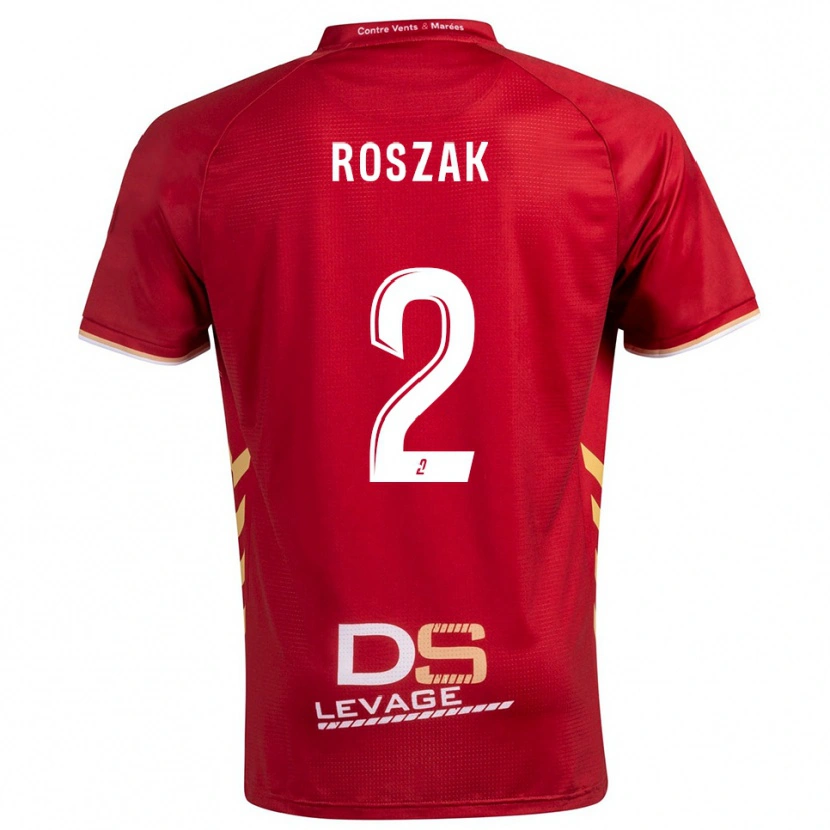 Danxen Kinder Dimitri Roszak #2 Burgunder Gold Auswärtstrikot Trikot 2025/26 T-Shirt