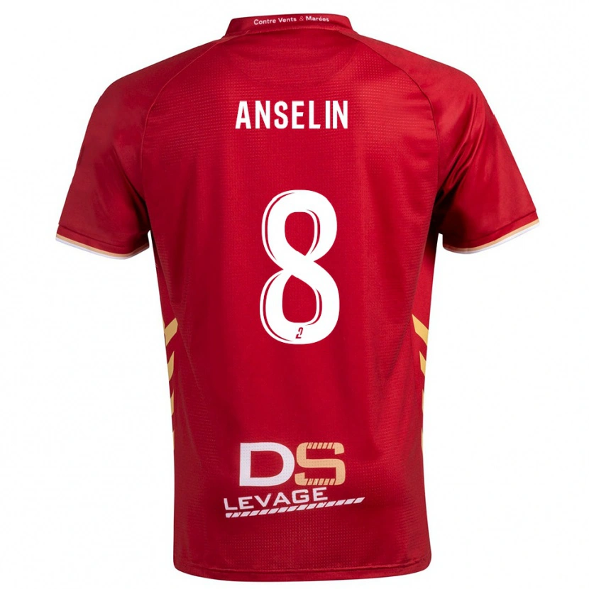 Danxen Kinder Lilian Anselin #8 Burgunder Gold Auswärtstrikot Trikot 2025/26 T-Shirt