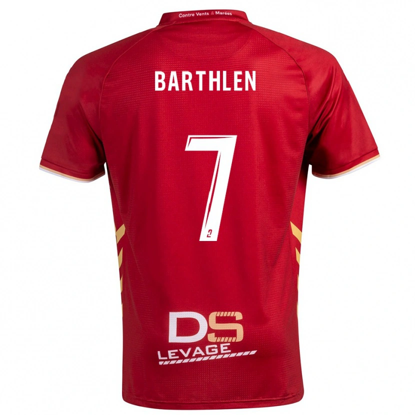 Danxen Kinder Léo Barthlen #7 Burgunder Gold Auswärtstrikot Trikot 2025/26 T-Shirt