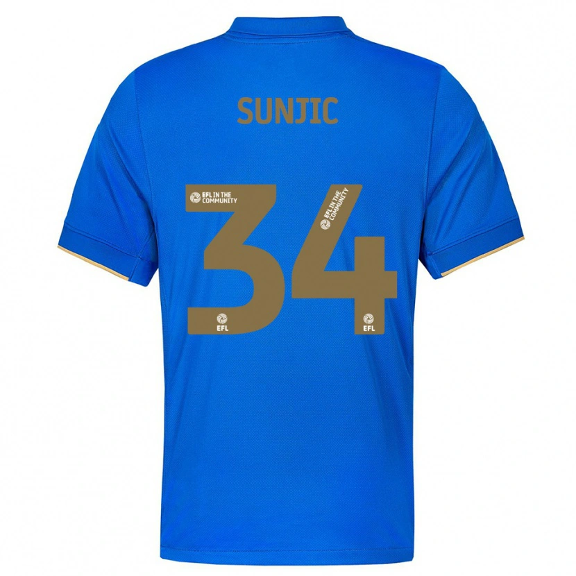 Danxen Herren Ivan Sunjic #34 Blau Gold Heimtrikot Trikot 2025/26 T-Shirt