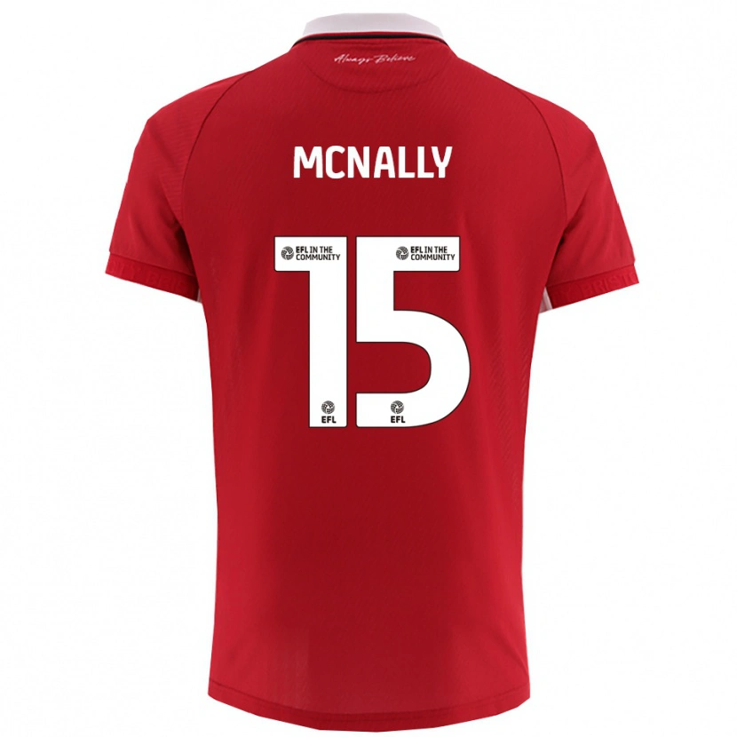 Danxen Herren Luke Mcnally #15 Rot Weiß Heimtrikot Trikot 2025/26 T-Shirt