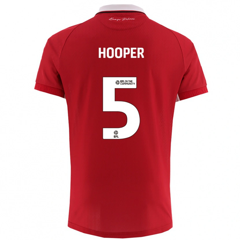 Danxen Herren Jack Hooper #5 Rot Weiß Heimtrikot Trikot 2025/26 T-Shirt