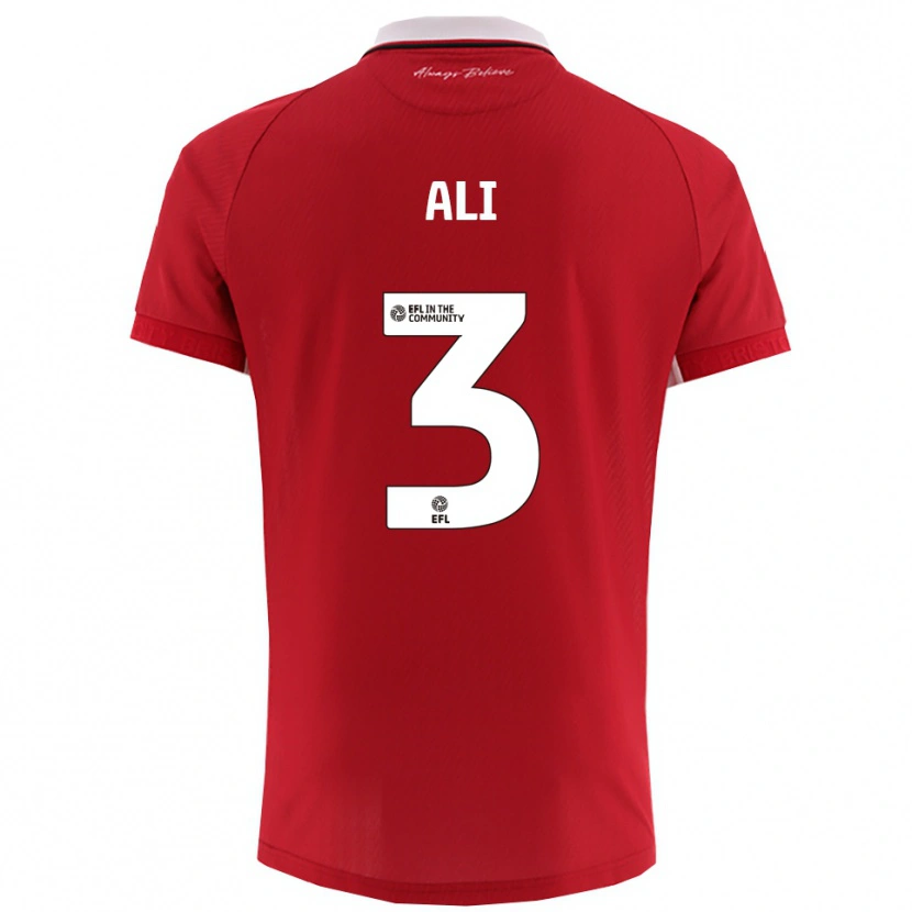 Danxen Herren Zack Ali #3 Rot Weiß Heimtrikot Trikot 2025/26 T-Shirt