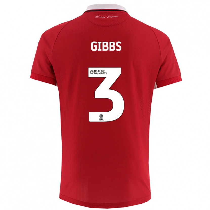 Danxen Herren Tomos Gibbs #3 Rot Weiß Heimtrikot Trikot 2025/26 T-Shirt